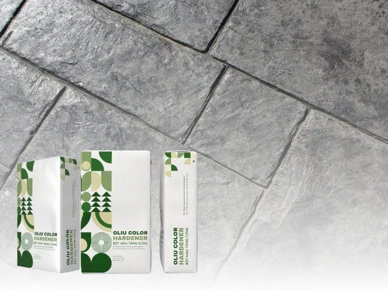 Bột tăng cứng và dụng cụ thi công cần được chuẩn bị đầy đủ